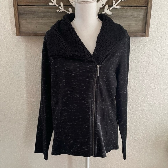 Stitch Fix Kensie Shailene Shearling collar knit‎ jacket size L NWT - Picture 1 of 8